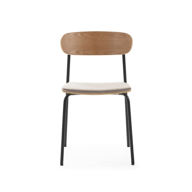 CaliCosy Set van 2 stoelen in stof met zwarte metalen poten l46 cm adriana 3078770 large