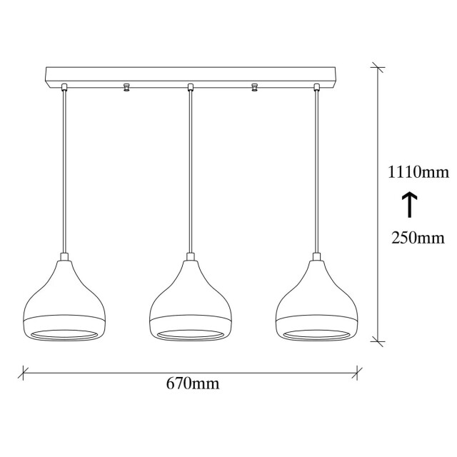 CaliCosy Hanglamp van zwart en koperkleurig metaal met 3 lampen yildo 3067170 large
