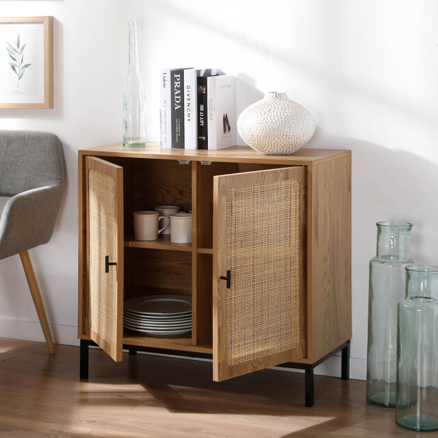 CaliCosy Buffet 2 portes en rotin naturel l80 cm jaya 3042284 large
