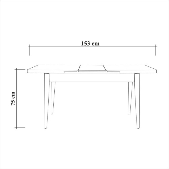 CaliCosy Uitschuifbare tafel van 120 tot 153 cm, wit en atlantisch grenen decor - 3061545 large