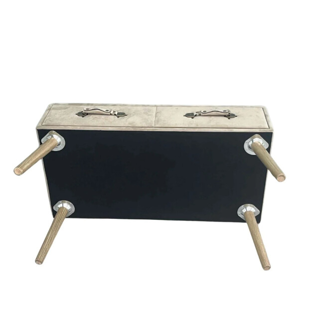 CaliCosy Bank van fluweel met 2 laden, fluwelen handgrepen en bronzen beslag 2979232 large