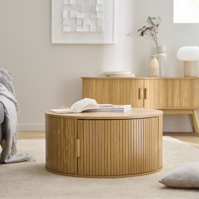 CaliCosy Ronde salontafel met opbergruimte d75 cm ernest 3079375 large