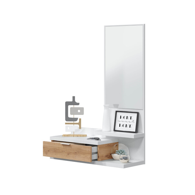 CaliCosy Hangende console met 1 lade en 1 spiegel l81 cm dhalia 2982035 large