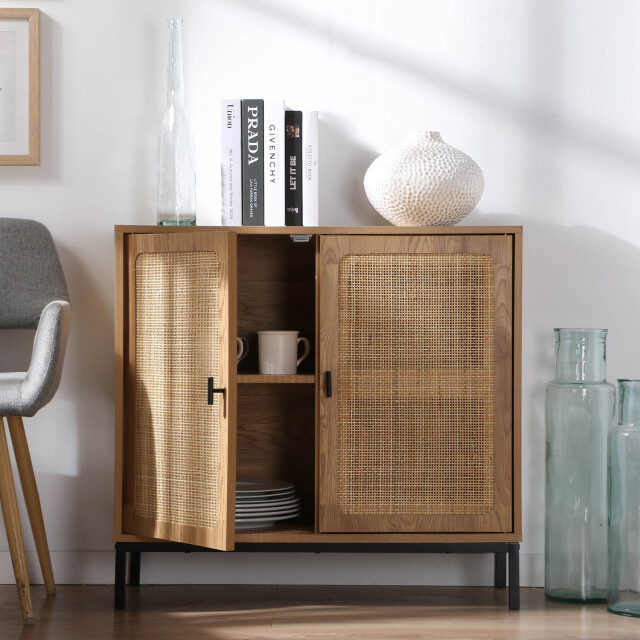 CaliCosy Buffet 2 portes en rotin naturel l80 cm jaya 3042284 large