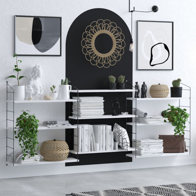 CaliCosy Wit rek met zwart metaal h216 cm lungo 3038927 large