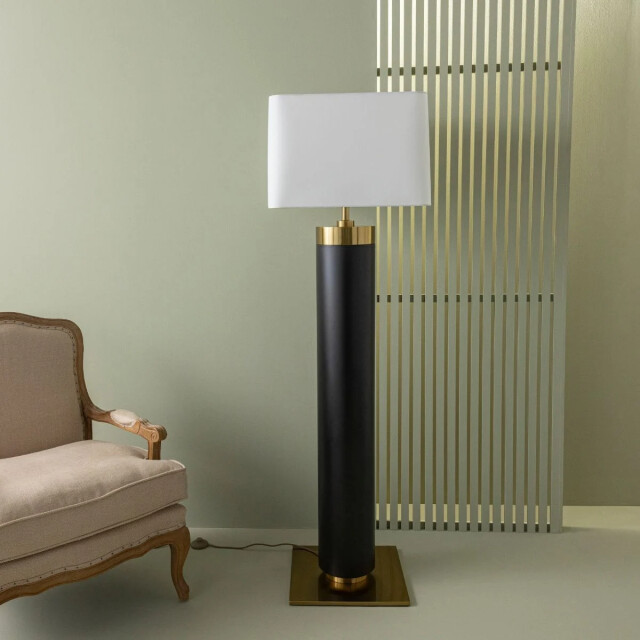 Signature Staande lamp in zwart metaal met gouden afwerking h165 cm vendome 2981034 large