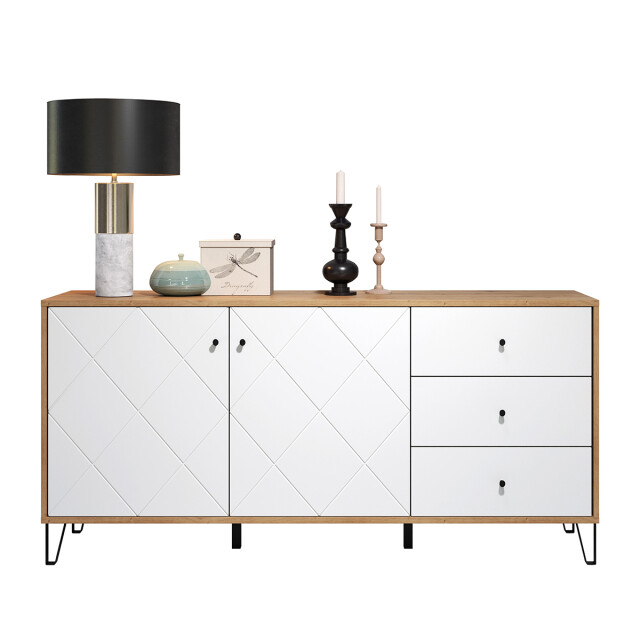 CaliCosy Buffet 2 deuren en 3 laden eikenhouten decor l183 cm touch 2930372 large