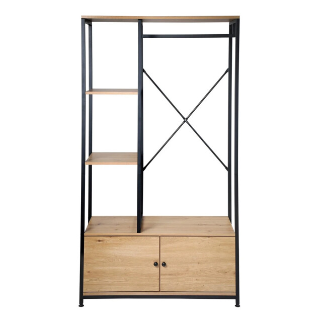 CaliCosy 2-deurs kledingkast met legplanken en opbergruimte h167 cm 2930192 large