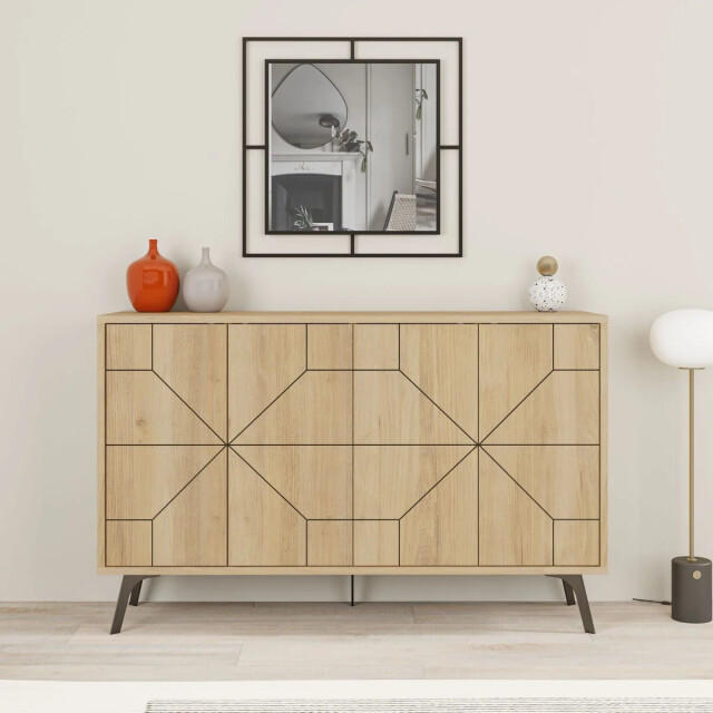 CaliCosy Buffet 4 deuren en versierde deuren l123 cm dune 2937498 large