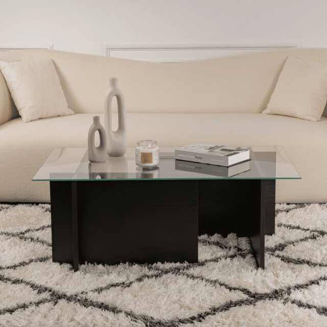 CaliCosy Salontafel met glazen blad l105 cm noah 3046342 large