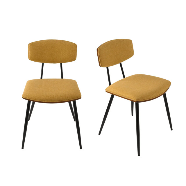 Signature Set van 2 mosterdgele stoelen babette h79 cm 2930272 large