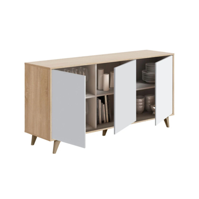 CaliCosy Buffet 3 deuren met 3 planken kikua plus l154cm 2931853 large