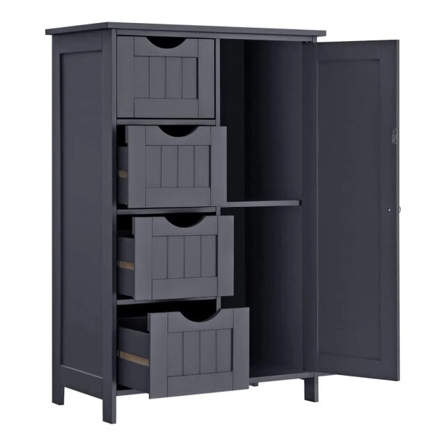 CaliCosy Kleine ladekast met 4 laden en 1 deur donkerblauw l55 cm 2930332 large