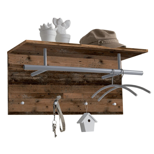 CaliCosy Wandkapstok met kledingrek 4 haken l72 cm spot 2936677 large