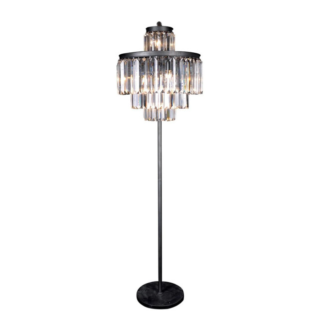 Signature Fulgurant grijze glazen metalen vloerlamp 2929732 large