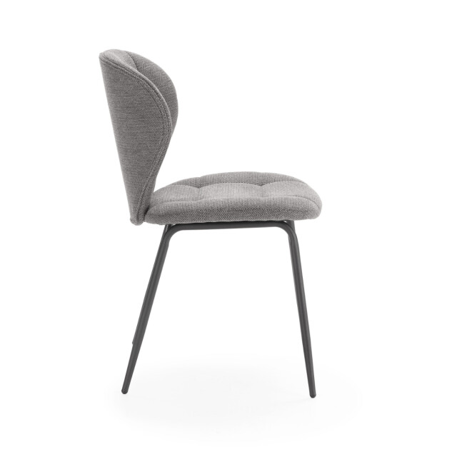 CaliCosy Set van 2 stoelen in stof met zwarte metalen poten l50 cm maori 3078785 large