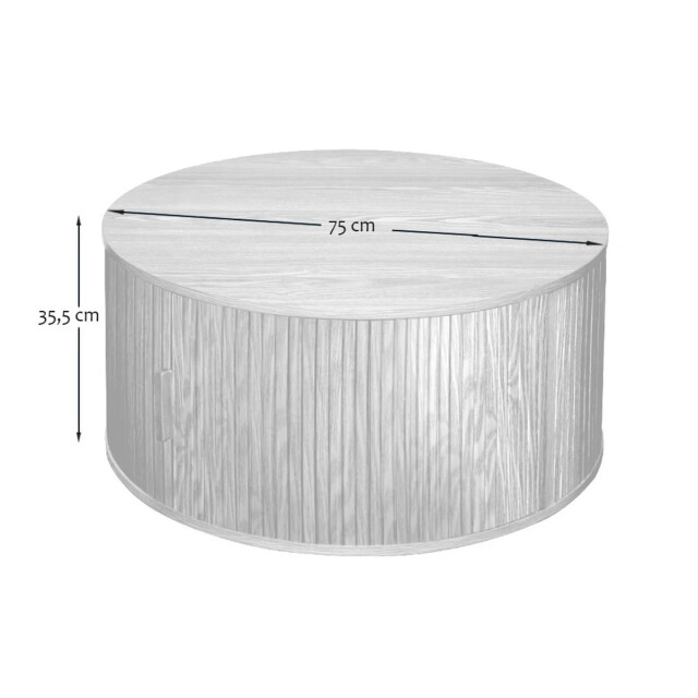 CaliCosy Ronde salontafel met opbergruimte d75 cm ernest 3079375 large