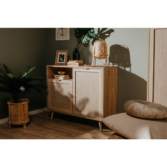 CaliCosy Buffet 2 deuren 1 nis l101 cm rotanprint bali 2931913 large