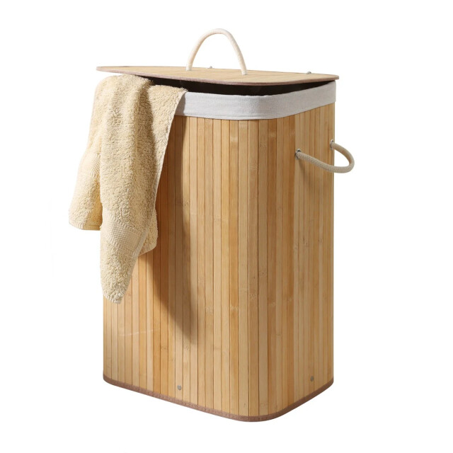 CaliCosy Rechthoekige bamboe wasmand 70l h60 cm 2976294 large