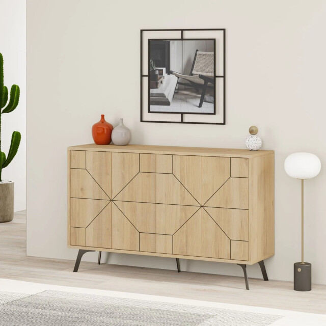 CaliCosy Buffet 4 deuren en versierde deuren l123 cm dune 2937498 large