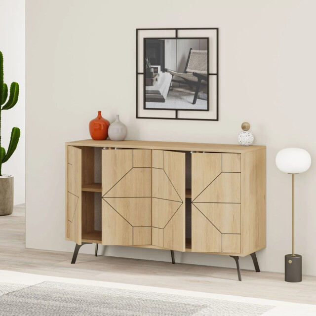 CaliCosy Buffet 4 deuren en versierde deuren l123 cm dune 2937498 large