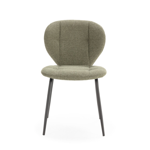CaliCosy Set van 2 stoelen in stof met zwarte metalen poten l50 cm maori 3078786 large