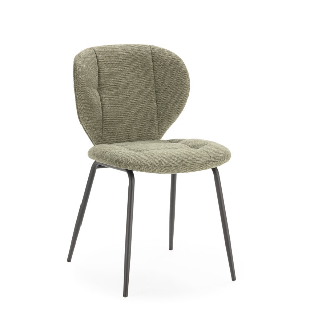 CaliCosy Set van 2 stoelen in stof met zwarte metalen poten l50 cm maori 3078786 large