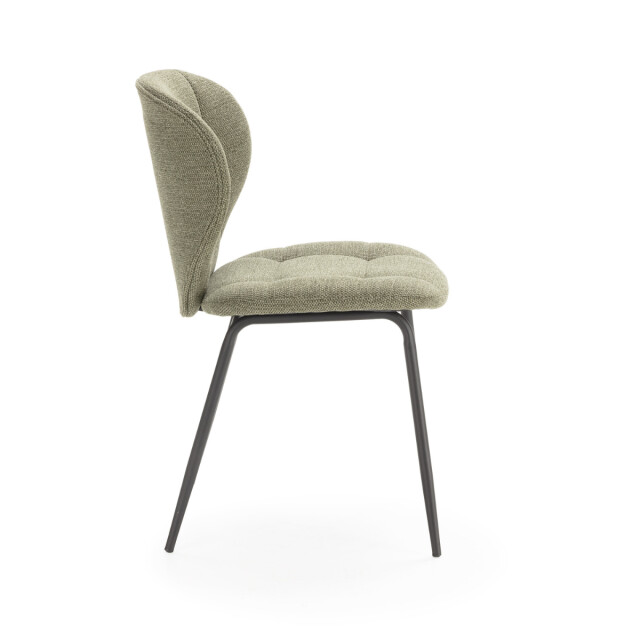 CaliCosy Set van 2 stoelen in stof met zwarte metalen poten l50 cm maori 3078786 large