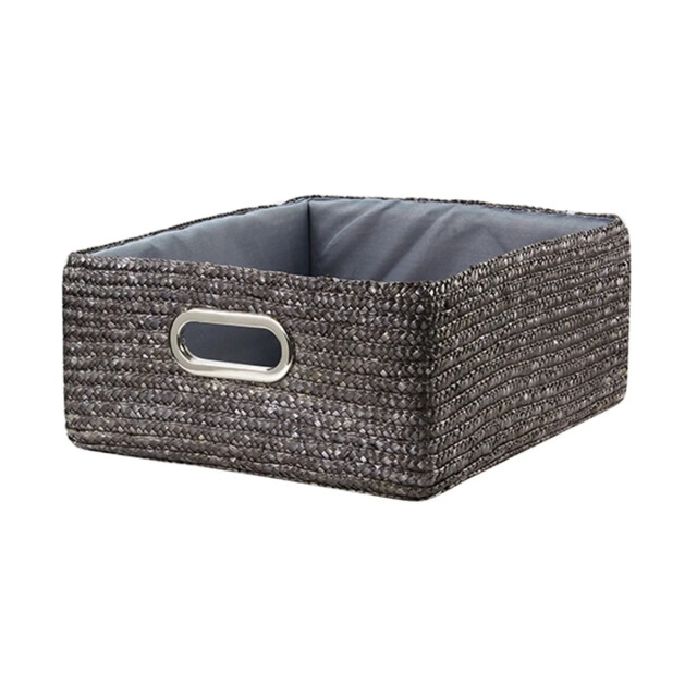 CaliCosy Grijze metalen geweven stro lade medium model 2928413 large