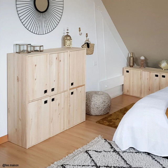 CaliCosy Meubel 1 deur van massief grenen met 1 in hoogte verstelbare plank l37 x h53,5 2929454 large