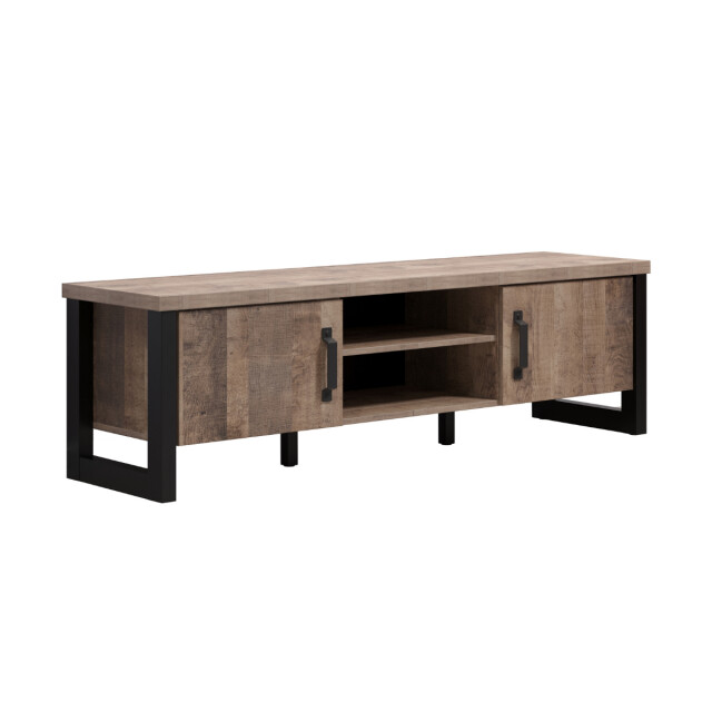 CaliCosy Tv-meubel met 2 deuren, 2 open vakken en 2 kabelopeningen l166 cm emile 3042285 large