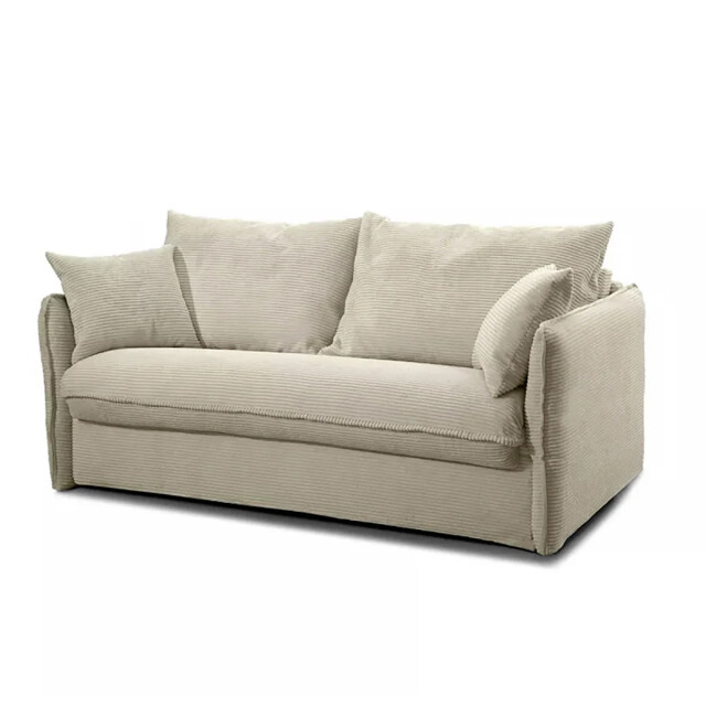 CaliCosy Slaapbank 3-zits in geribbelde fluwelen stof l185 cm mika 2937839 large