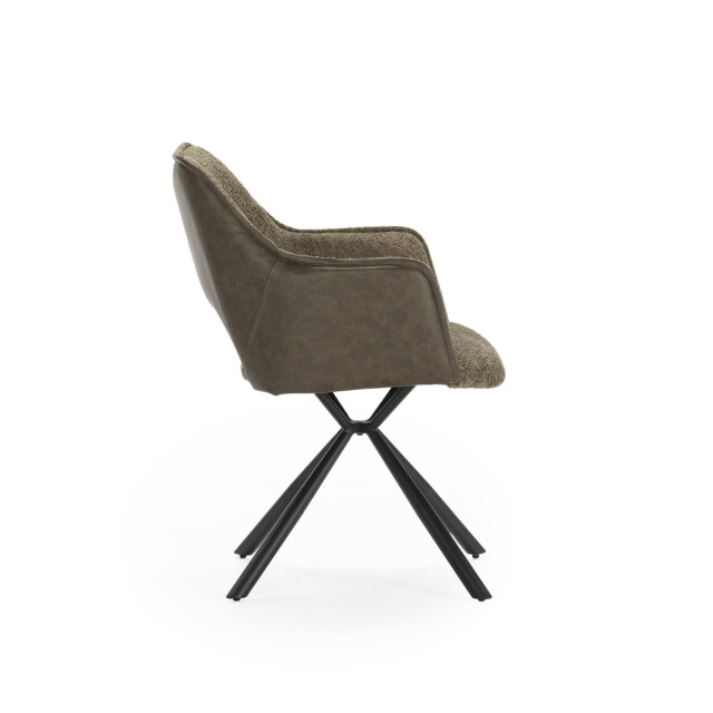 CaliCosy Set van 2 fauteuils in stof met zwarte metalen poten l62 cm mariel 3078806 large