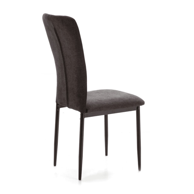 CaliCosy Set van 4 stoelen in stof met zwarte metalen poten l43 cm holly 3078804 large