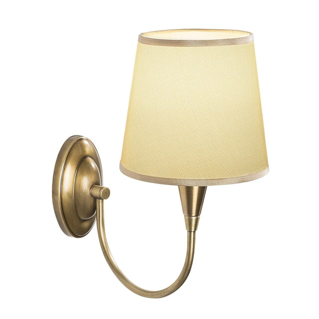 CaliCosy Wandlamp van antiek bronskleurig metaal en stof h31 cm pardo 3067164 large