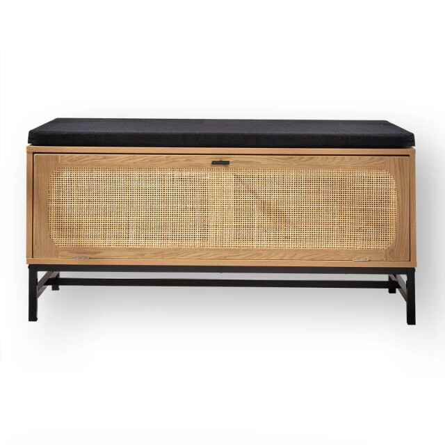 CaliCosy Schoenenbank en rotan voorkant l100 cm 2929991 large