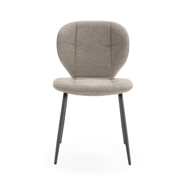 CaliCosy Set van 2 stoelen in stof met zwarte metalen poten l50 cm maori 3078784 large