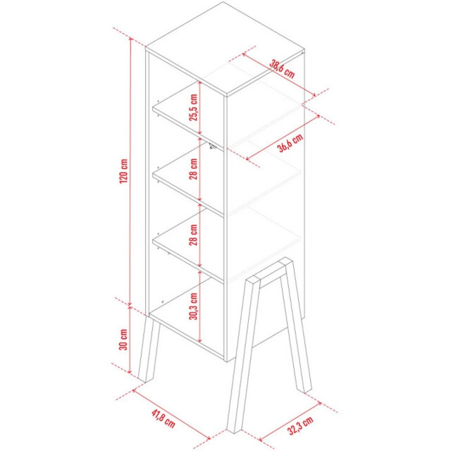 CaliCosy 1 deurs kast met 3 binnenplanken spot 2931808 large
