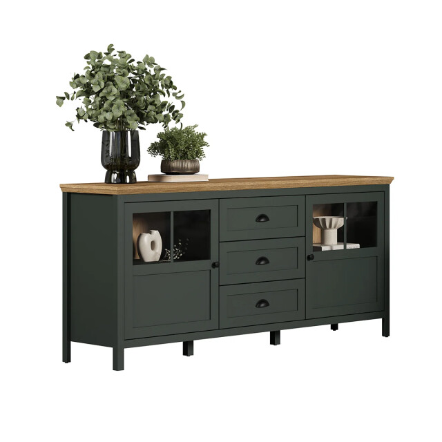 CaliCosy Buffet laag met inbegrepen led-verlichting, 2 deuren en 3 laden l185 cm - 2930752 large