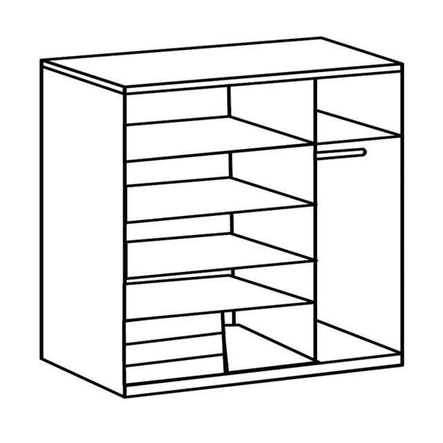 CaliCosy Kledingkast met 2 schuifdeuren l135 cm 2937656 large