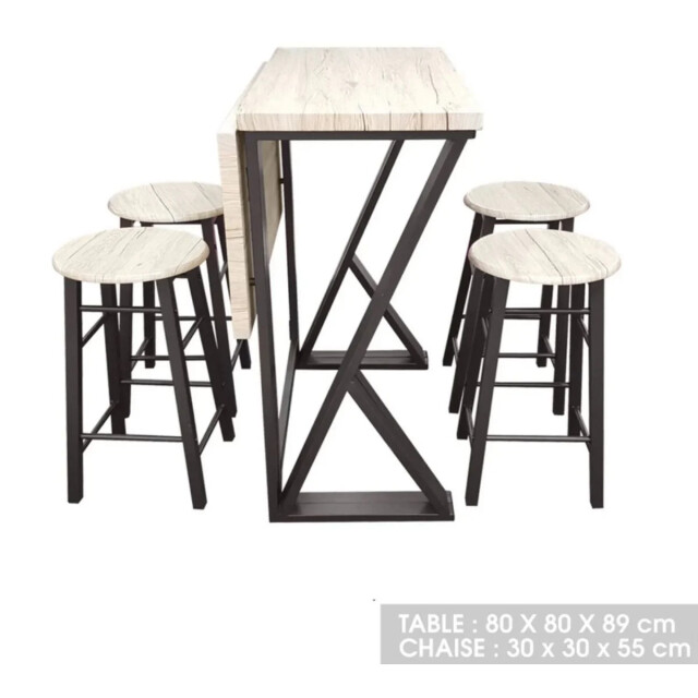 CaliCosy Hoge inklapbare tafel + 4 krukken dock 2930531 large