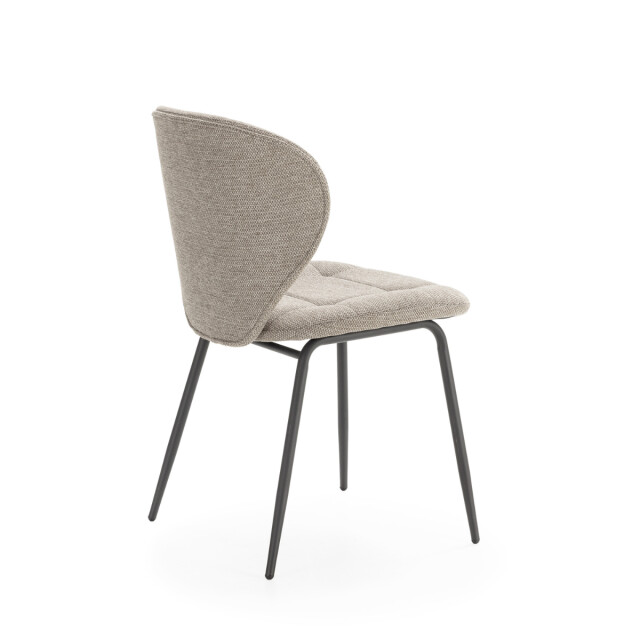 CaliCosy Set van 2 stoelen in stof met zwarte metalen poten l50 cm maori 3078784 large