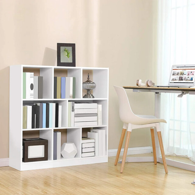 CaliCosy Witte boekenkast met 8 open opbergvakken l97,5 x h100 cm 2931931 large