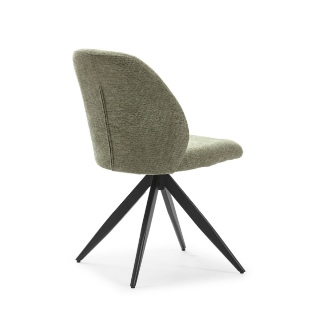 CaliCosy Set van 2 draaibare stoelen in stof met zwarte metalen poten l47 cm tamara 3078559 large