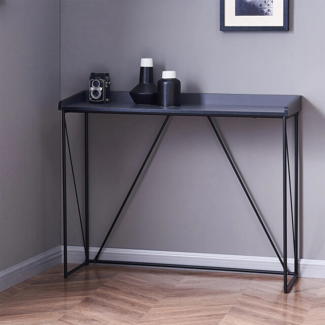 CaliCosy Console met zwarte structuur en grijs bovenblad 2929251 large