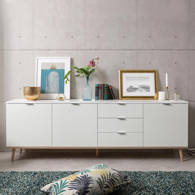 CaliCosy Lage buffetkast 3 deuren 2 planken 3 laden l200 cm kopenhagen 2930231 large