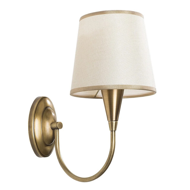 CaliCosy Wandlamp van antiek bronskleurig metaal en stof h31 cm pardo 3067164 large