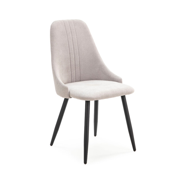 CaliCosy Set van 4 stoelen in stof met zwarte metalen poten l50 cm mani 3078765 large