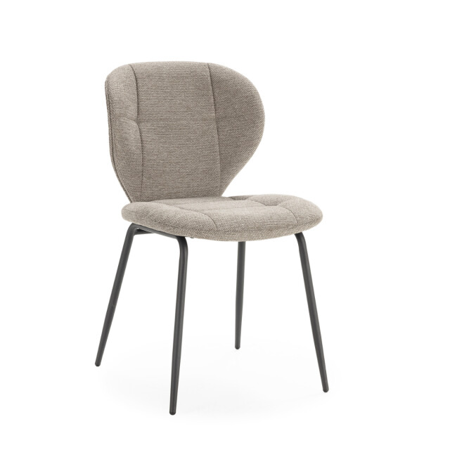 CaliCosy Set van 2 stoelen in stof met zwarte metalen poten l50 cm maori 3078784 large