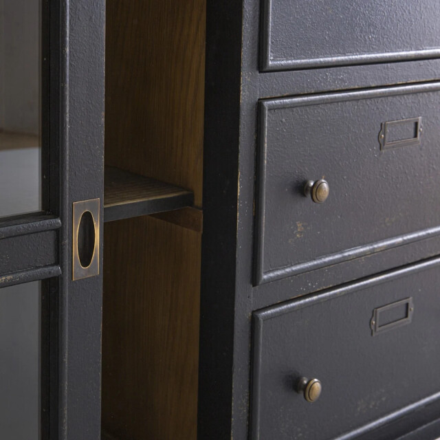Signature Dressoir van massief hout en glas l280 cm amsterdam 3061024 large